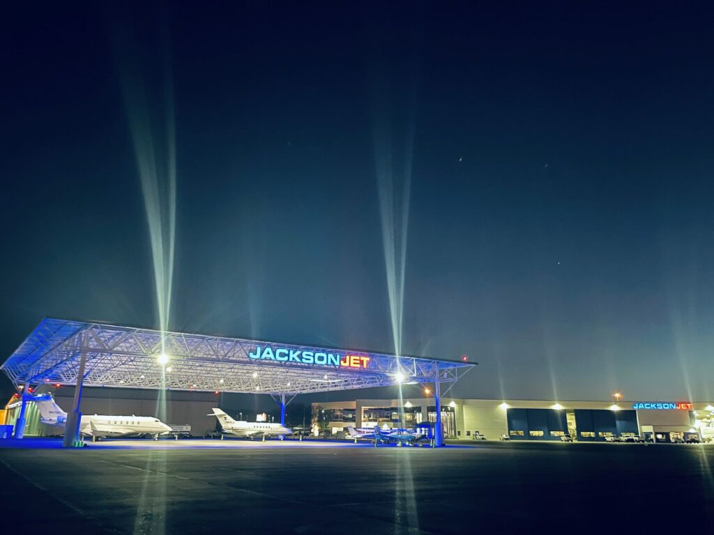 Airport at night