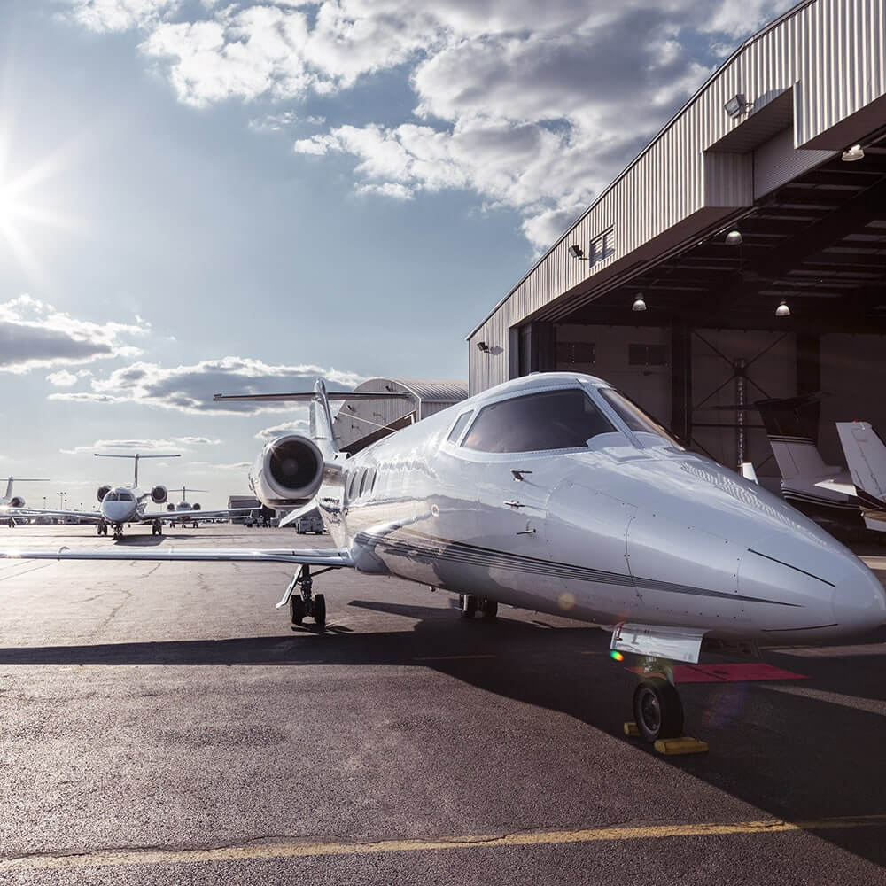 Jets and hangar