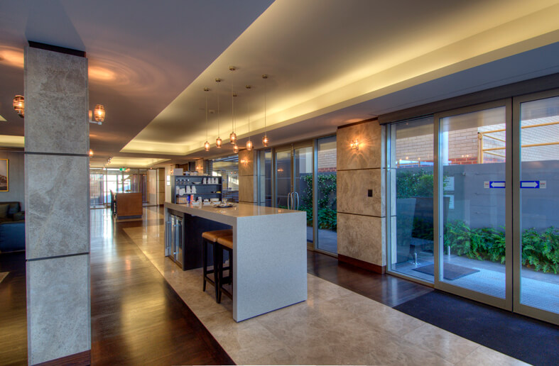 Entry hall in aviation building