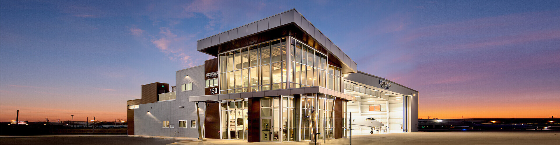 Arrival hall at night