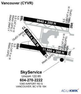 SkyServices airport map