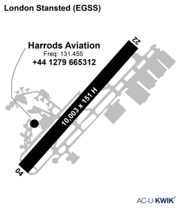 Harrods Aviation airport map