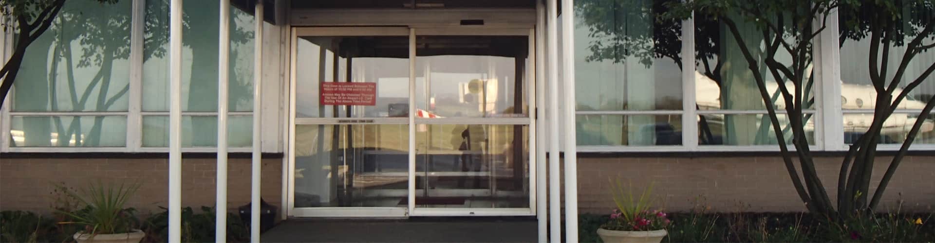 Entrance to airport building