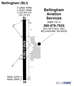 Bellingham Aviation Services airport map