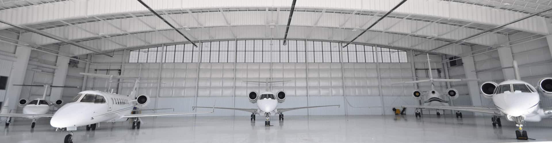 Aeroplanes inside the hangar