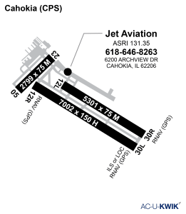 Jet Aviation – St. Louis airport map