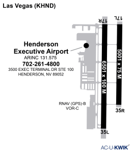 Henderson Executive airport map