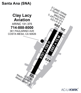 Clay Lacy airport map