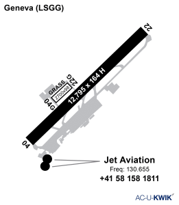 Jet Aviation – Geneva airport map