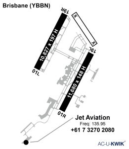 Jet Aviation – Brisbane airport map