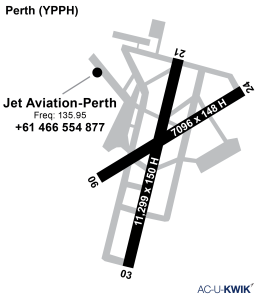 Jet Aviation – Perth airport map