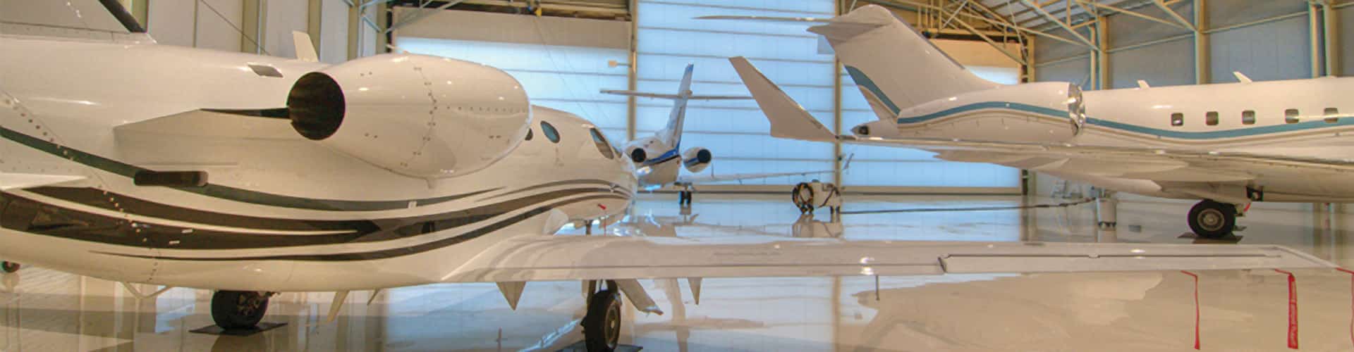 Aviation overview in hangar