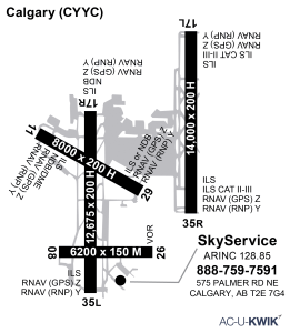 Skyservice FBO - Calgary airport map