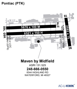 Maven by Midfield airport map
