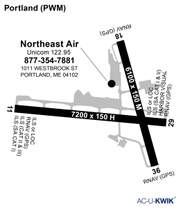 Northeast Air airport map