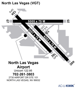 North Las Vegas Airport airport map
