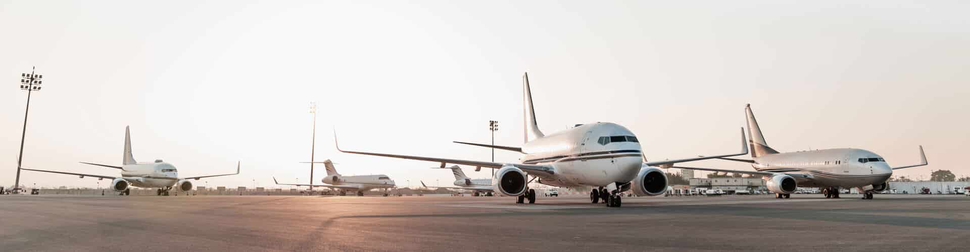 Few planes on the airport