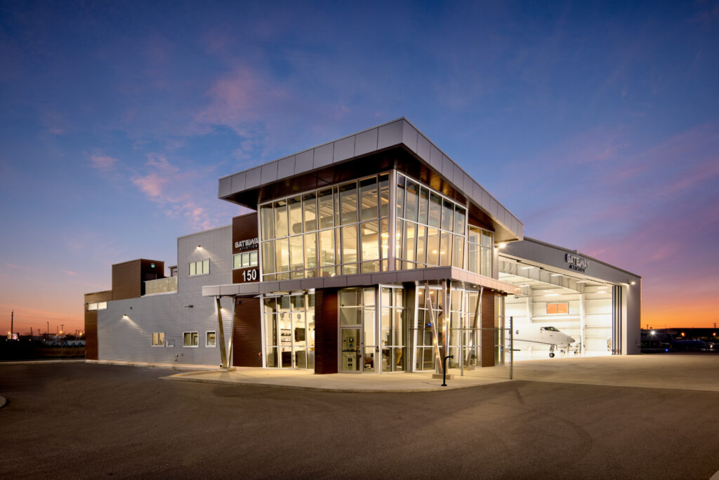 Arrival hall at night