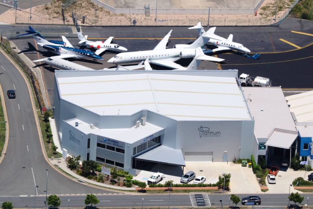 Platinum Business Aviation Centre - Gold Coast building and planes