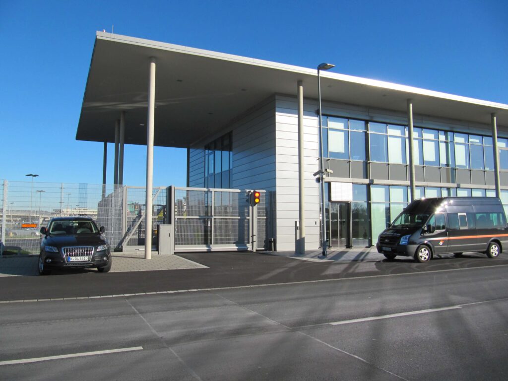 Entry gate to airport