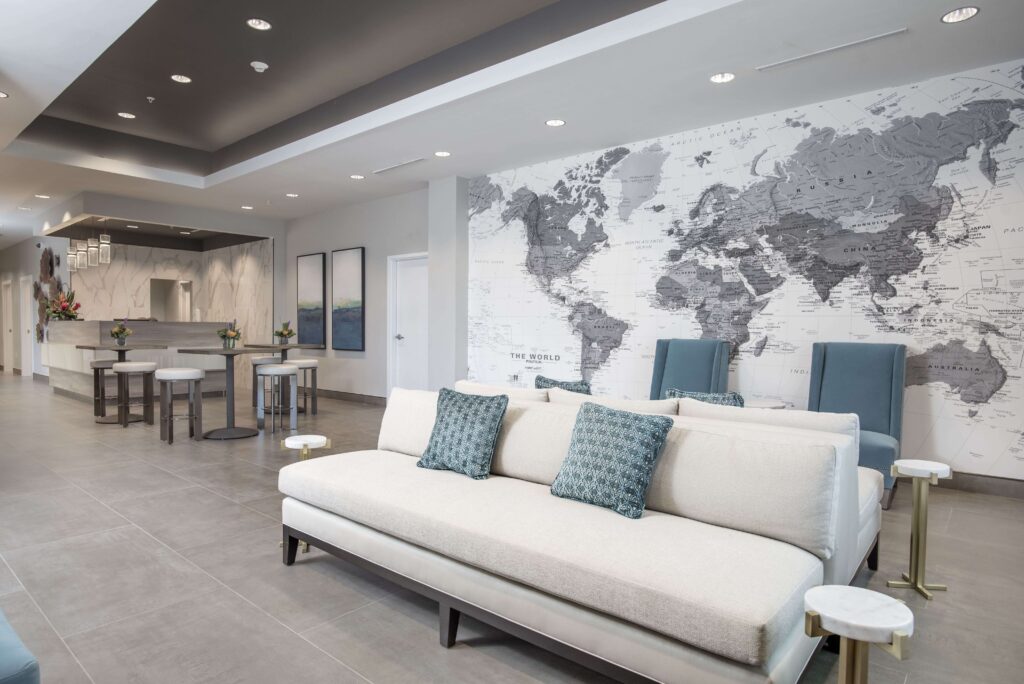 Sofas in waiting room