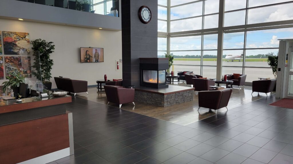 Departure hall with chairs