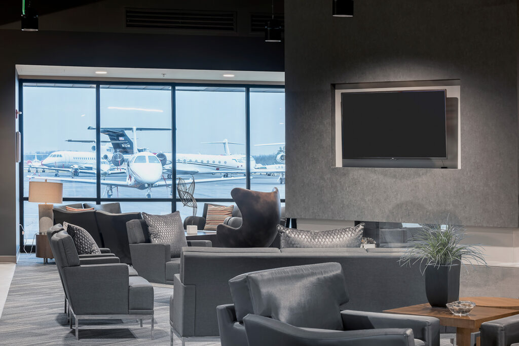 Lobby with ramp view