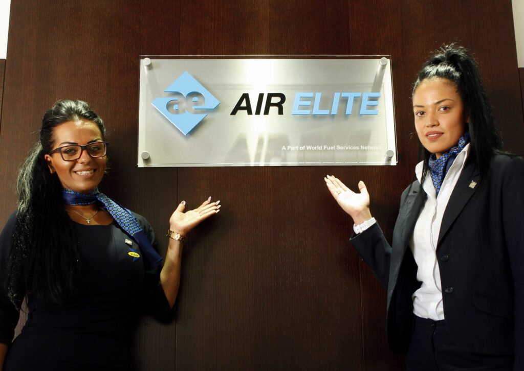AirElite Banner and woman