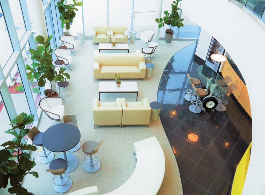 Modern lobby overview