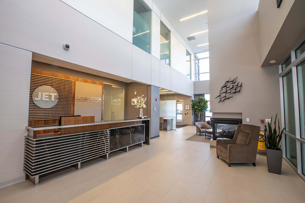 Bedford airport lobby