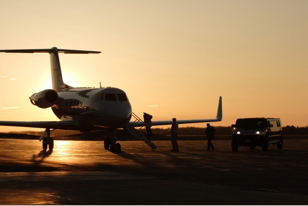 People boarding the plane