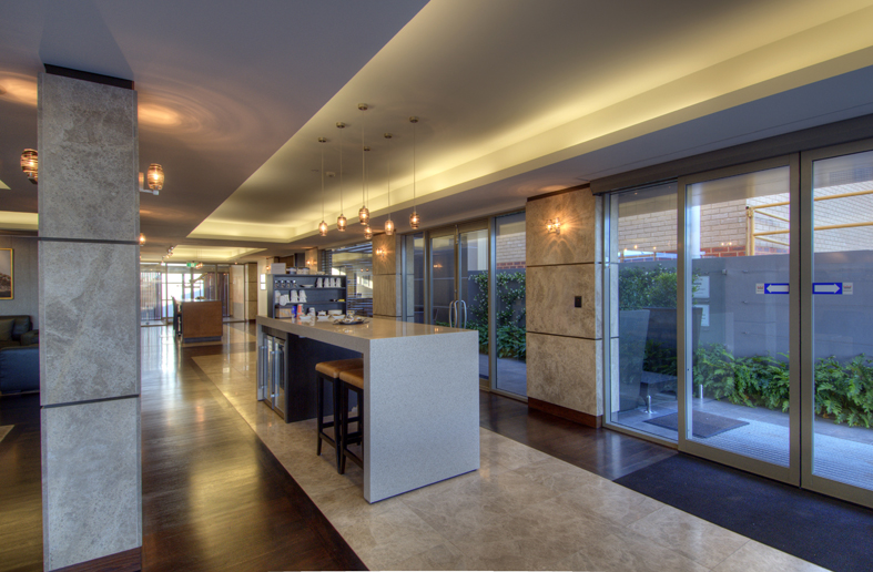 Entry hall in aviation building