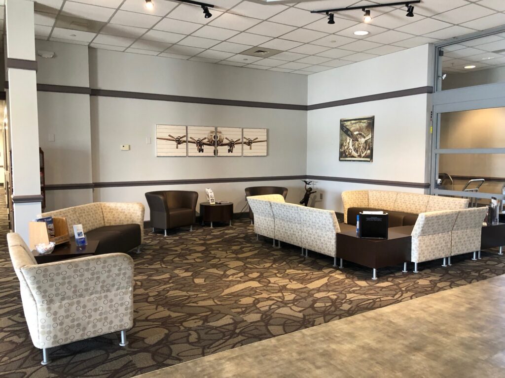 Lobby with sofas