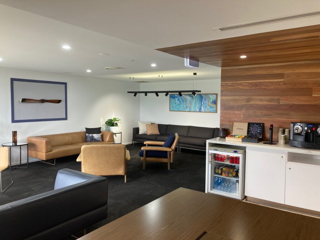Jet Aviation – Brisbane waiting room with TV