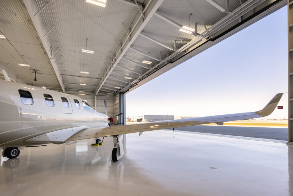 View of the aircraft wing