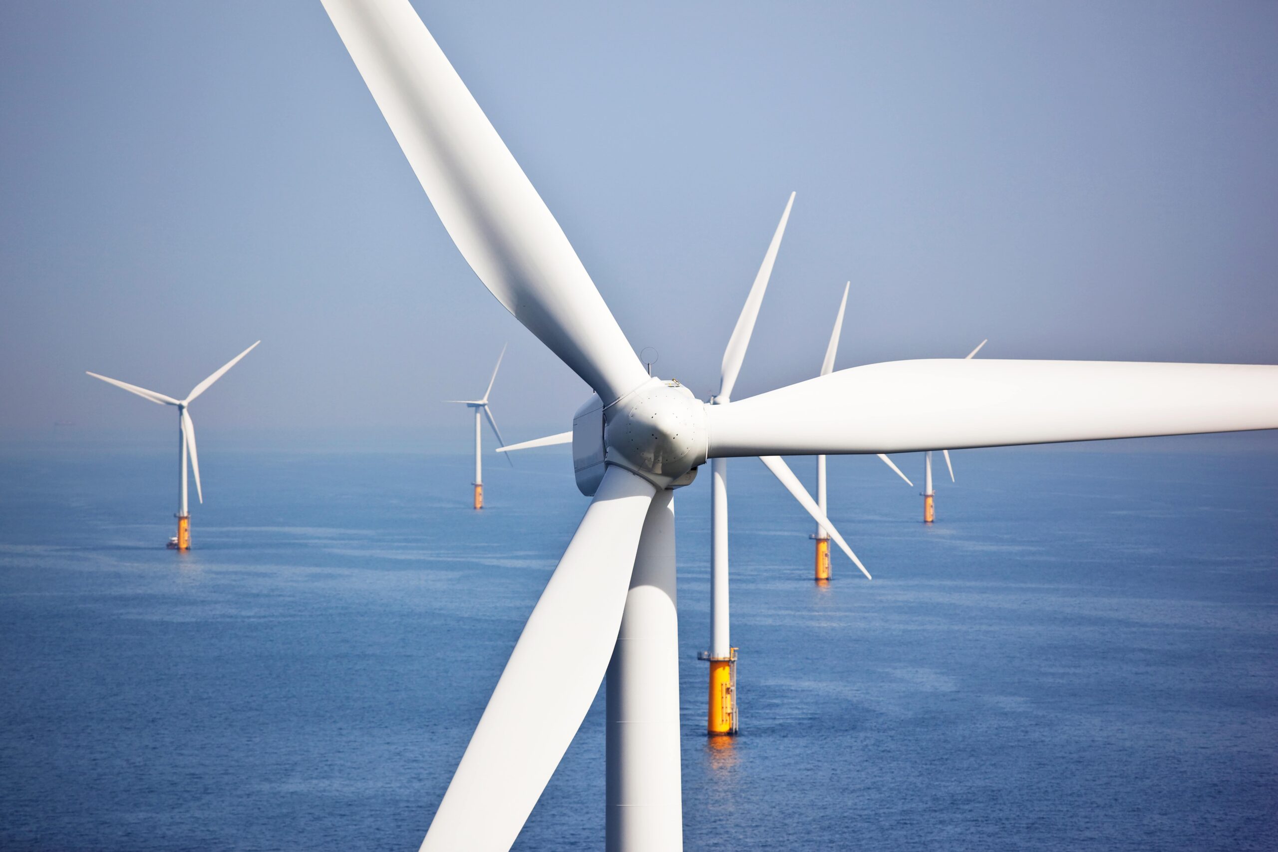 Windmills on the sea