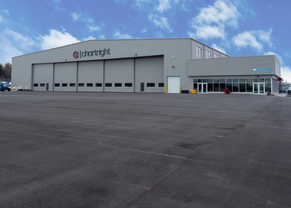 Chartright hangar at the airport