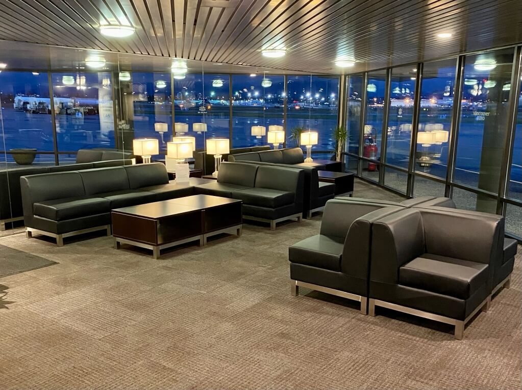 The interior of the passenger lobby at the airport