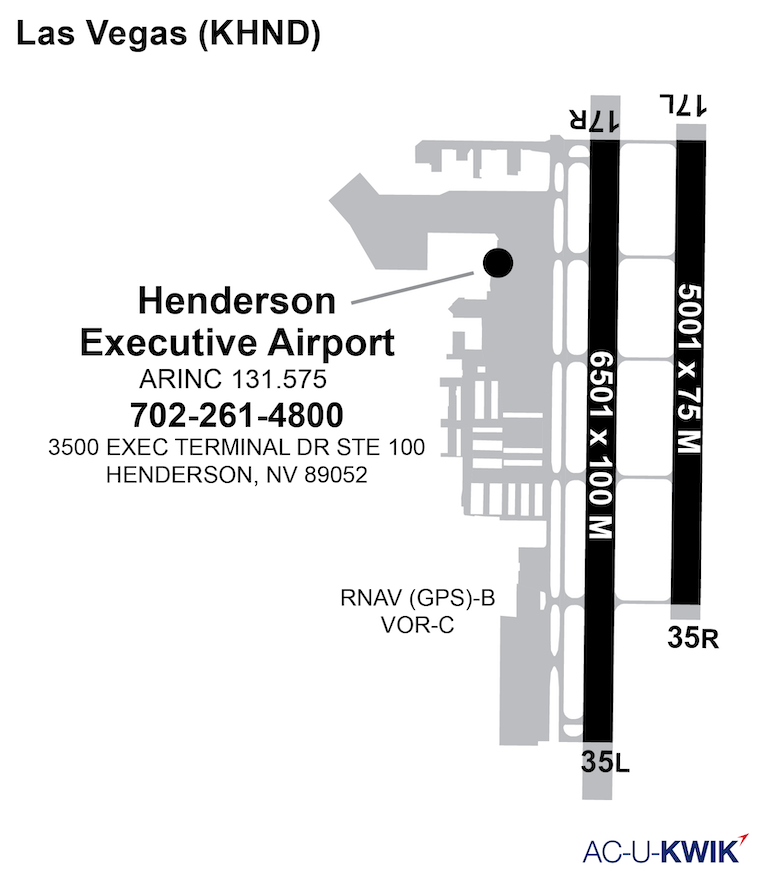 Henderson Executive Airport map