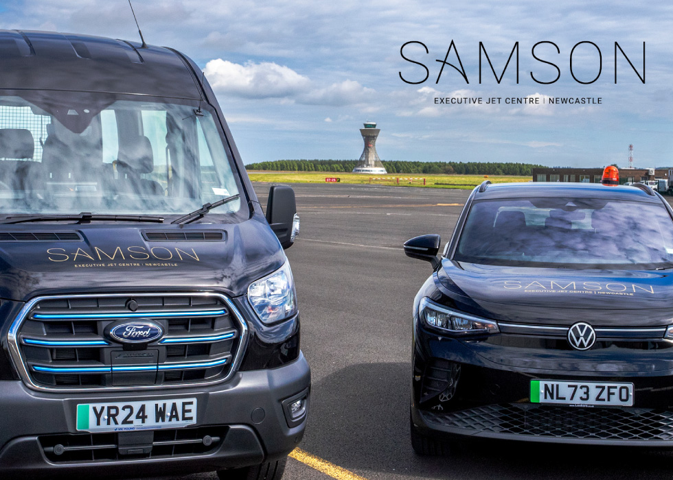 Samson vehicles on the run way