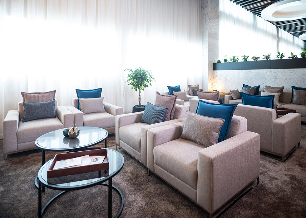 DC Aviation lounge with chairs